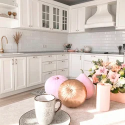 Kitchen design in soft colors