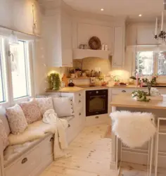 Kitchen design in soft colors