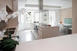 Kitchen design in soft colors