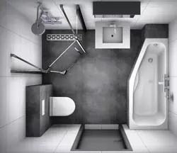 Photo of a bathroom with shower and toilet 4 sq m