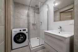 Photo of a bathroom with shower and toilet 4 sq m