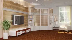 Угловые шкафы в гостиной в интерьере фото