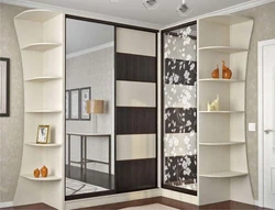 Corner Cabinets In The Living Room In The Interior Photo