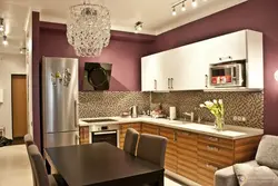 Kitchen with TV design 12 sq.