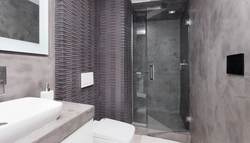 Microcement in the bathroom photo design