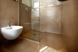 Microcement in the bathroom photo design