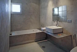 Microcement in the bathroom photo design