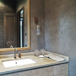 Microcement in the bathroom photo design