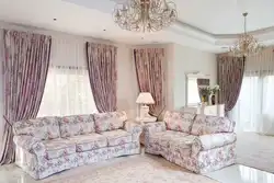 Provence Curtains In The Living Room Interior