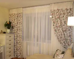 Curtains for the bedroom in Provence style photo