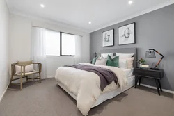 Bedroom design with white furniture