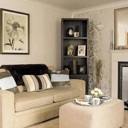 Beige color, what color goes with it in the living room interior photo