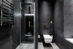 Bathtub design with toilet in black
