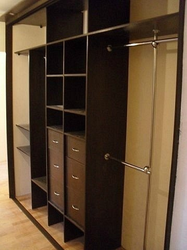 Wardrobe in a narrow hallway depth 40 photos