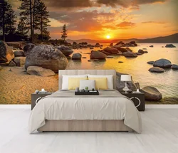 Bedroom design with wallpaper 3