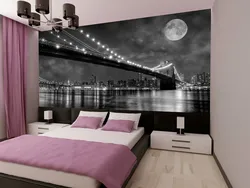 Bedroom design with wallpaper 3