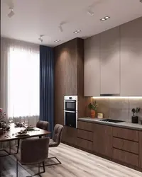 Mətbəx daxili rəng birləşməsi boz qəhvəyi