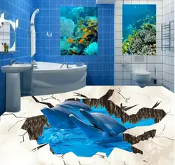 3D Drawings In The Bathroom Photo