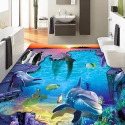 3D drawings in the bathroom photo