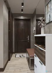 Photo of the design of the hallway of a three-room apartment panel house