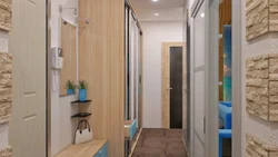 Photo of the design of the hallway of a three-room apartment panel house