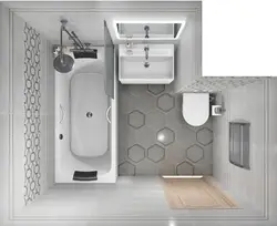 Bathroom interior 3 by 2 meters
