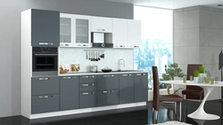 Gray kitchen design corner photo