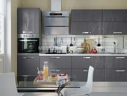 Gray kitchen design corner photo