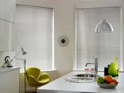 Drawings on blinds for the kitchen photo