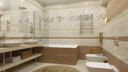 Фота пліткі ванных пакояў у карычневых танах