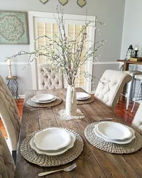 How to decorate a kitchen table photo