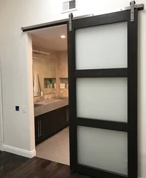 Interior sliding doors for the kitchen photo
