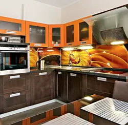 Kitchen Design Orange Brown