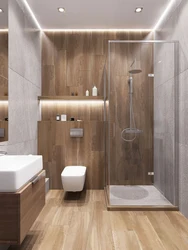 Design Of Shower Rooms In An Apartment, Real Photos