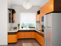 Kitchen Design In The Corner Window