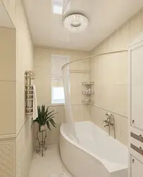 Small beige bathroom design