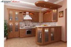 Фото кухни с барными стойками все из дерева