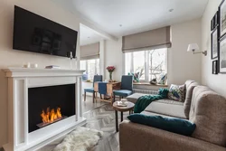 Fireplaces in the apartment interior photos
