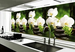 Mətbəx Önlük Fotoşəkili Üçün Şüşə Panel