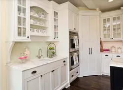 Built-in wardrobe in the kitchen design photo