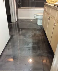 Bathroom floor self-leveling photo