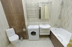 Panel ev fotoşəkilində birləşmiş vanna otağı