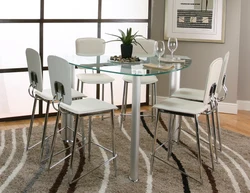 Photos of kitchen tables and chairs in kitchen interiors