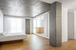 Concrete Ceiling In Apartment Design