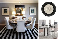 Table in kitchen living room design