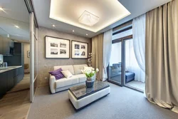 Bir pəncərə və balkon fotoşəkili olan studiya mənzil