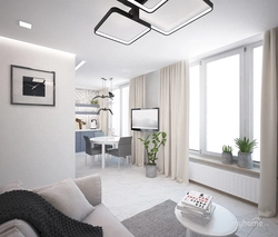 Bir pəncərə və balkon fotoşəkili olan studiya mənzil