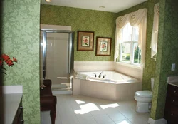 Bath Design With Liquid Wallpaper