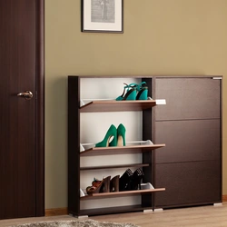 Koridorda Ayaqqabı Rafı Modeli Foto