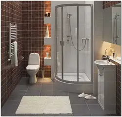 Bathroom design with corner cubicle